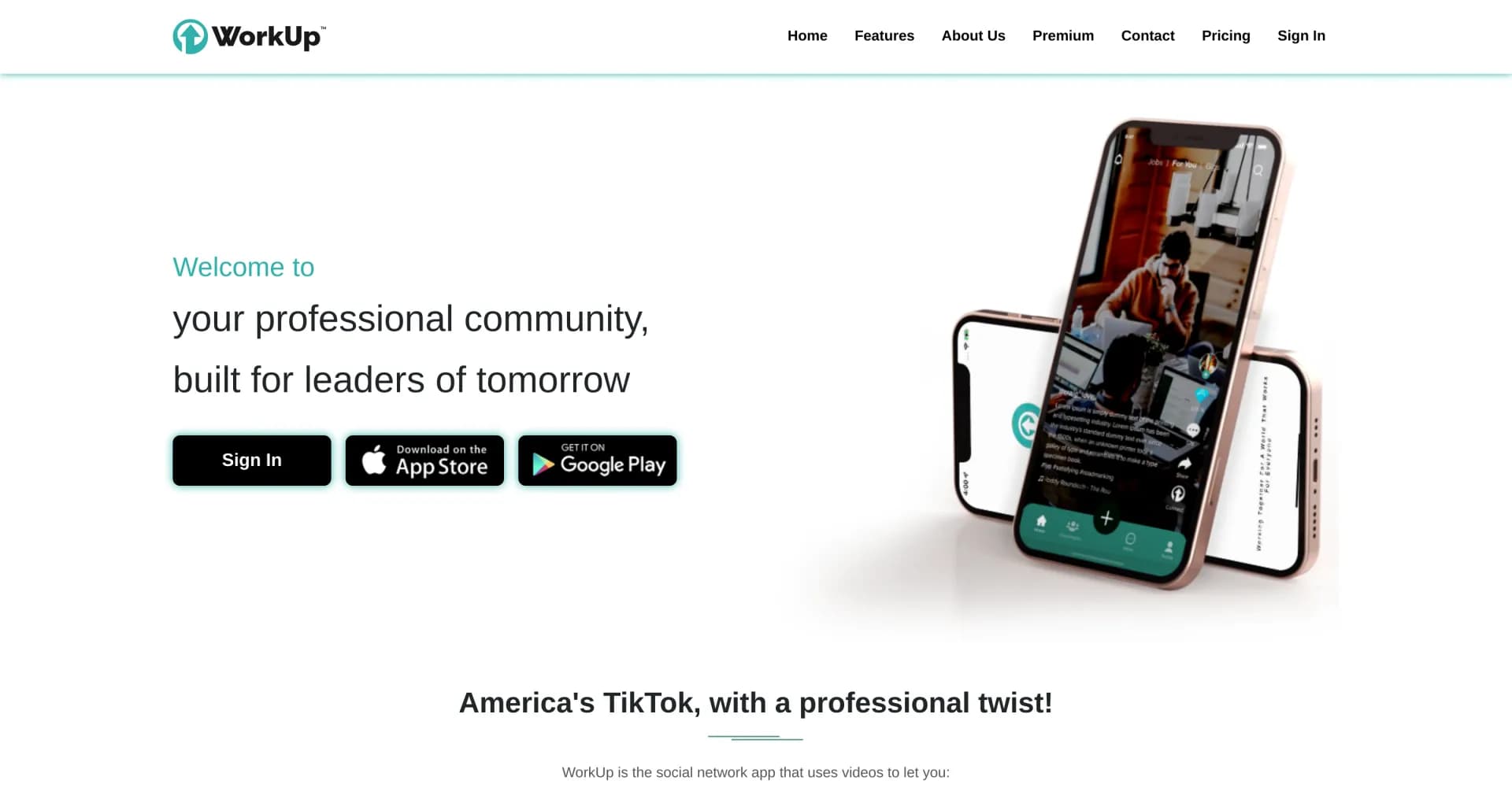 WorkUp homepage screenshot — #1 Truly Free AI Resumes, AI Cover Letters, & AI Interview P