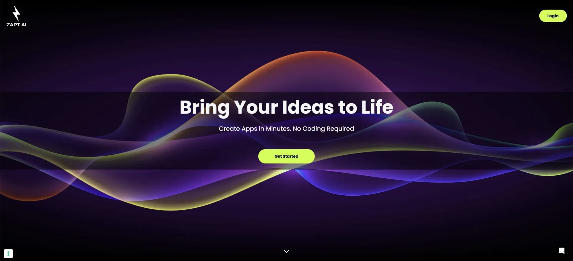 Zapt homepage screenshot — Create and discover AI-powered chat apps