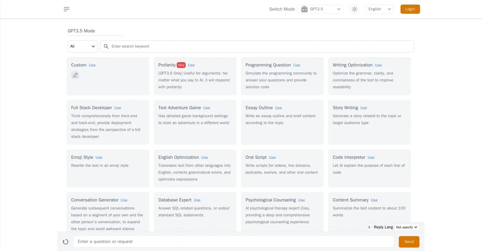 Zecoba homepage screenshot — AI chat for diverse modes and tasks