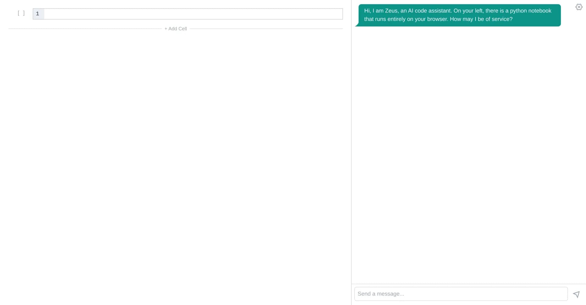 Zeus Notebook homepage screenshot — Craft compelling taglines with AI precision.
